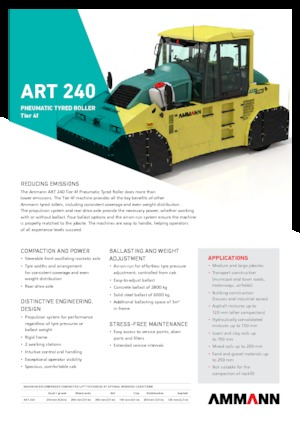 Pneumatikové válce Ammann ART 240