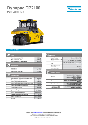 Pneumatikové válce Dynapac CP 2100