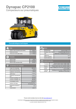 Pneumatikové válce Dynapac CP 2100