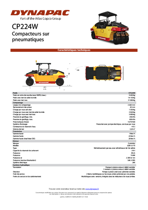 Pneumatikové válce Dynapac CP 224 W