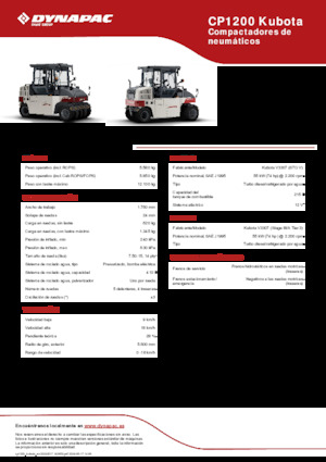 Pneumatikové válce Dynapac CP1200
