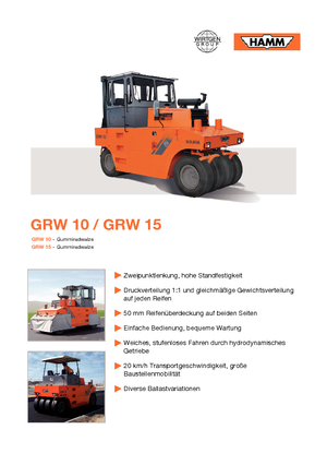 Pneumatikové válce Hamm GRW 15