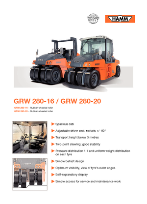 Pneumatikové válce Hamm GRW 280-16