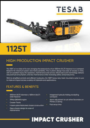 Mobilní čelisťové drtiče Tesab 1125T