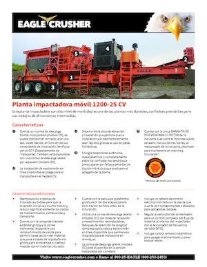 Mobilní čelisťové drtiče Eagle Crusher 1200-25 CV