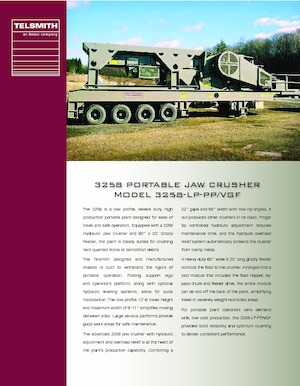 Mobilní čelisťové drtiče Telsmith 3258