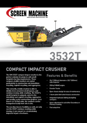 Mobilní čelisťové drtiče Screen Machine Industries  3532T