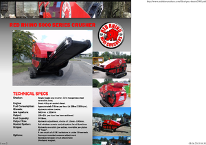 Mobilní čelisťové drtiče Red Rhino 5000