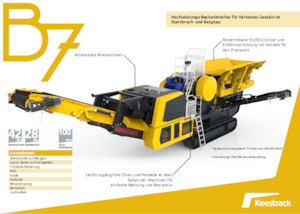 Mobilní čelisťové drtiče Keestrack B7