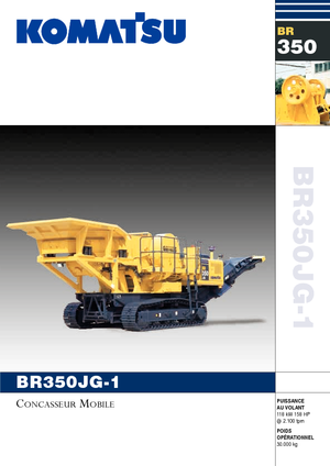 Mobilní čelisťové drtiče Komatsu BR350JG