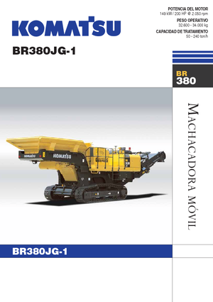 Mobilní čelisťové drtiče Komatsu BR380JG-1E0