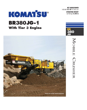 Mobilní čelisťové drtiče Komatsu BR380JG-1E0