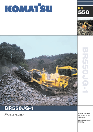 Mobilní čelisťové drtiče Komatsu BR550JG