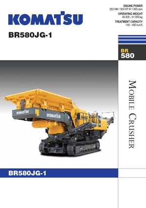 Mobilní čelisťové drtiče Komatsu BR580JG-1