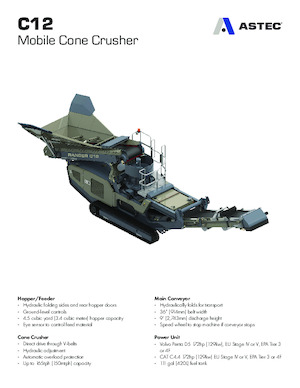 Mobilní čelisťové drtiče Astec C12