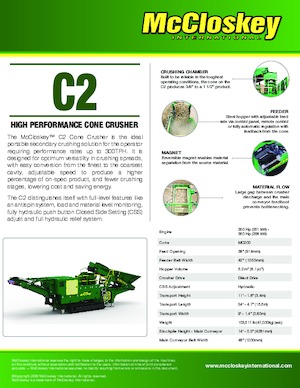 Mobilní čelisťové drtiče McCloskey C2