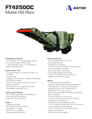 Mobilní čelisťové drtiče Astec FT4250