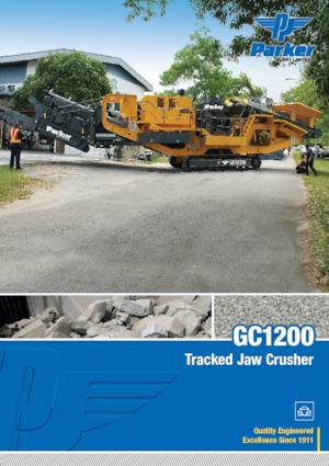 Mobilní čelisťové drtiče Parker GC1200