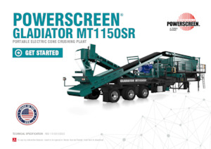 Mobilní čelisťové drtiče Powerscreen Gladiator MT1150SR