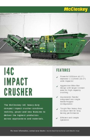 Mobilní čelisťové drtiče McCloskey I4C