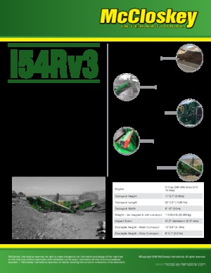 Mobilní čelisťové drtiče McCloskey I54R V3