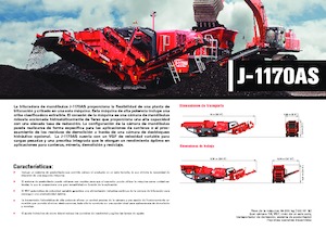 Mobilní čelisťové drtiče Terex-Finlay J 1170 AS