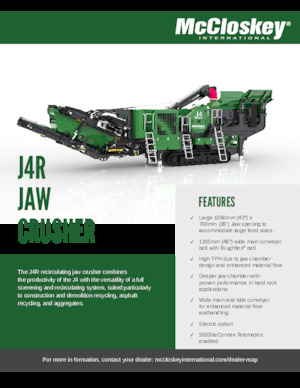 Mobilní čelisťové drtiče McCloskey J4R