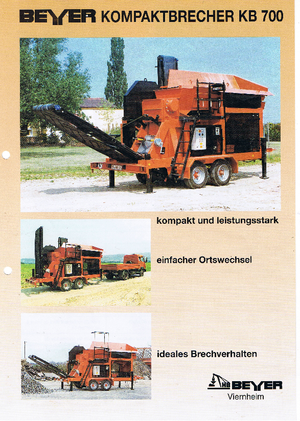 Mobilní čelisťové drtiče Beyer KB 700