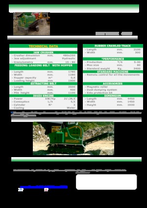 Mobilní čelisťové drtiče Komplet LEM TRACK 4825 