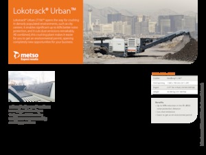 Mobilní čelisťové drtiče Metso Lokotrack Urban LT 106