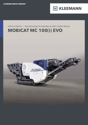 Mobilní čelisťové drtiče Kleemann MC 100 EVO
