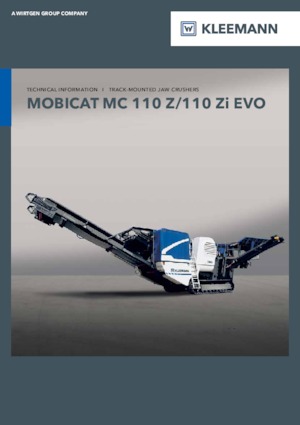 Mobilní čelisťové drtiče Kleemann MC 110 Z EVO