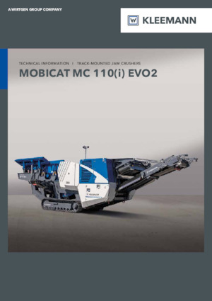 Mobilní čelisťové drtiče Kleemann MC 110i EVO2
