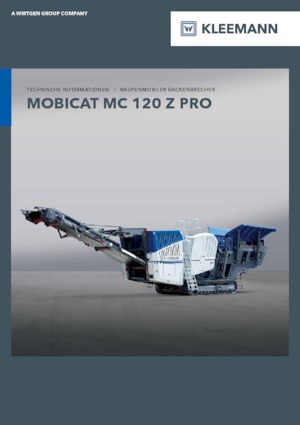 Mobilní čelisťové drtiče Kleemann MC 120 Z PRO