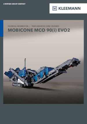 Mobilní čelisťové drtiče Kleemann MCO 90i EVO2