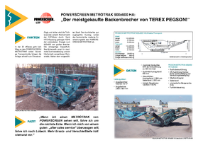 Mobilní čelisťové drtiče Powerscreen Metrotrak