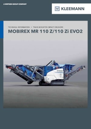 Mobilní čelisťové drtiče Kleemann MR 110 Zi EVO2