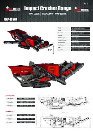 Mobilní čelisťové drtiče Rubble Master MXP-1050R