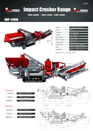 Mobilní čelisťové drtiče Rubble Master MXP-1300R