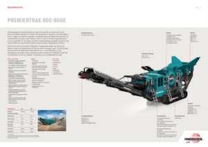 Mobilní čelisťové drtiče Powerscreen PREMIERTRAK 600E