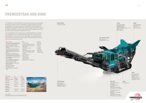 Mobilní čelisťové drtiče Powerscreen PREMIERTRAK 600E