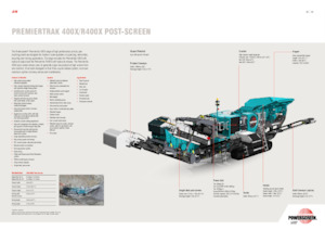 Mobilní čelisťové drtiče Powerscreen PREMIERTRAK R400X