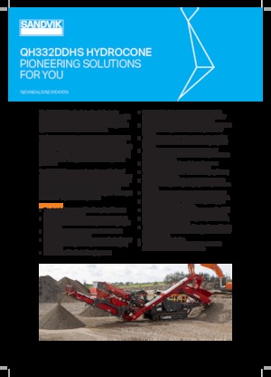 Mobilní čelisťové drtiče Sandvik QH332 DDHS