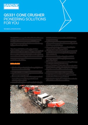 Mobilní čelisťové drtiče Sandvik QS 331