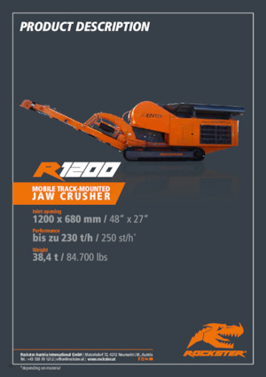 Mobilní čelisťové drtiče Rockster R1200