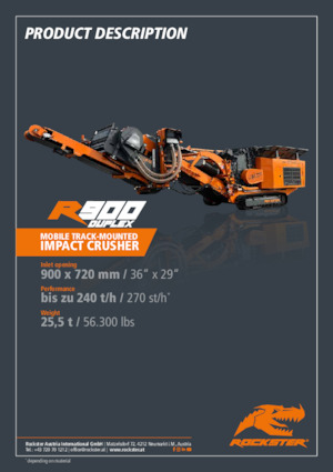 Mobilní čelisťové drtiče Rockster R900D