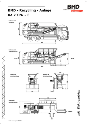 Mobilní čelisťové drtiče BMD RA 700/6 E