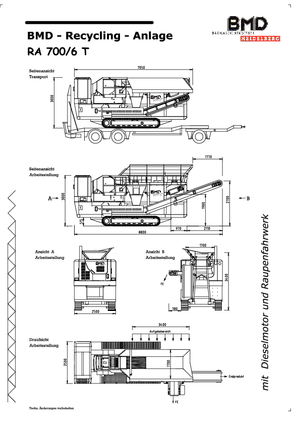 Mobilní čelisťové drtiče BMD RA 700/6 T 