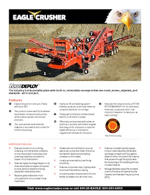 Mobilní čelisťové drtiče Eagle Crusher Rapid-Deploy 