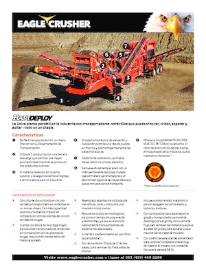 Mobilní čelisťové drtiče Eagle Crusher Rapid-Deploy 